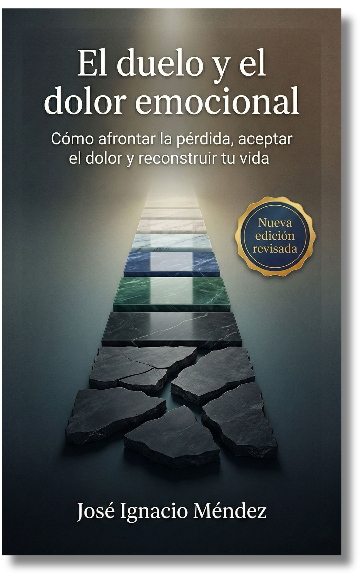 Portada del libro con título y camino de losas de piedra